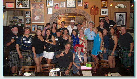 Saint Andrews Society of Hawaii at JJ Dolans in Honolulu on the Celtic Pub Crawl, May 2013